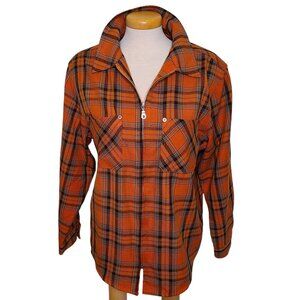 Mackays Unique  Zippered Plaid Shirt